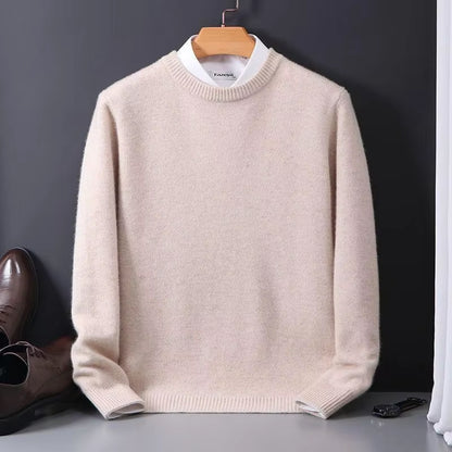 2024 Cashmere Sweater O-Neck Pullovers Men'S Loose Oversized M-3XL Knitted Bottom Shirt Autumn Winter New Korean Casual Men Top